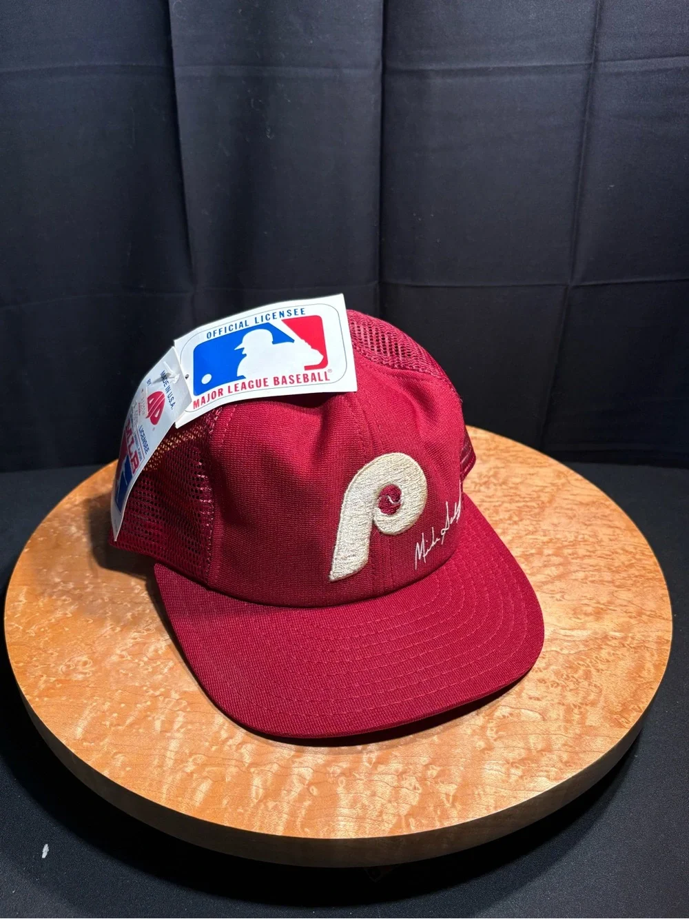 Vtg 1988 AJD Philadelphia Phillies Mike Schmidt #20 Trucker Hat Deadstock.Error!
